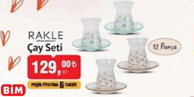 RAKLE ÇAY SETİ
